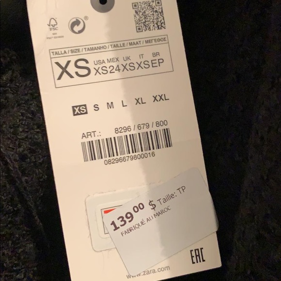 Zara / Cardigan / Black / Extra Small / Viscose - Picture 4 of 4